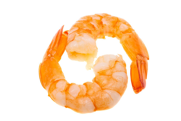 boiled shrimp isolated on white background - Photo, Image