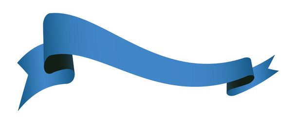 vector design element - blue colored vintage ribbon banner label on white background - Διάνυσμα, εικόνα