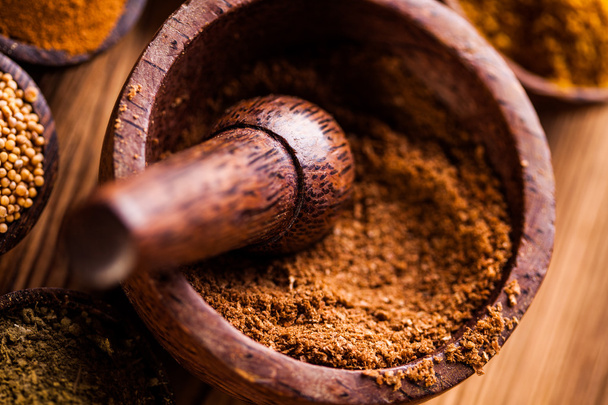 Asian seasoning, oriental theme with spices - 写真・画像