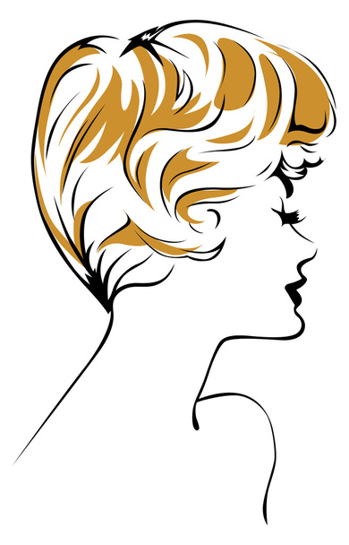 blondýnka tvář - Vektor, obrázek