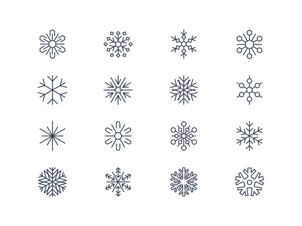 Sněhová vločka ikony 3 - Vektor, obrázek