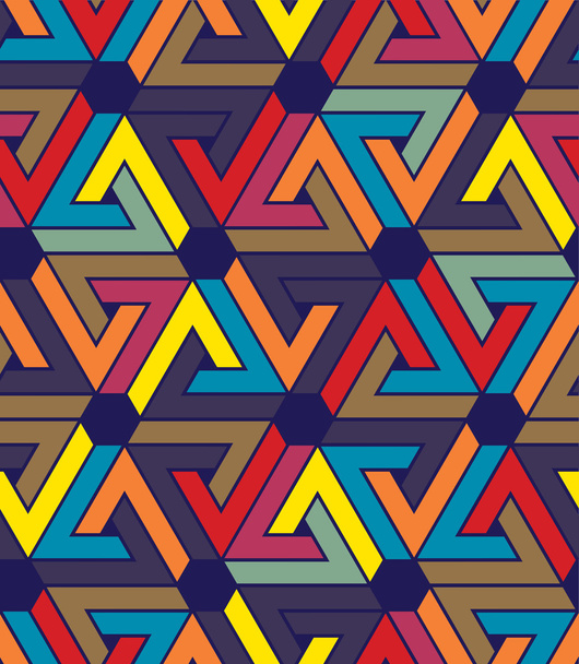 Creative continuous multicolored pattern, rich motif abstract ba - Vector, afbeelding
