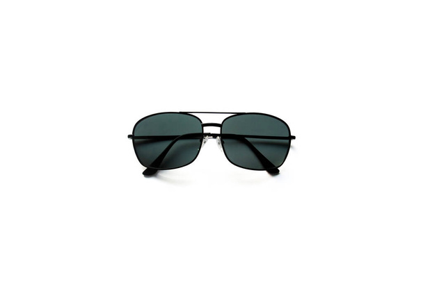 Black sunglasses UV protection on white background. - Foto, immagini