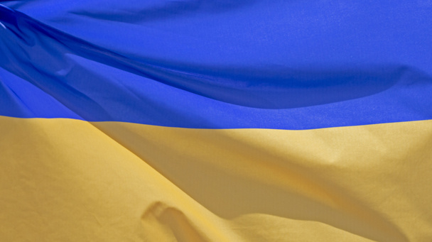 ウクライナの国旗ウクライナでの戦争 - 写真・画像