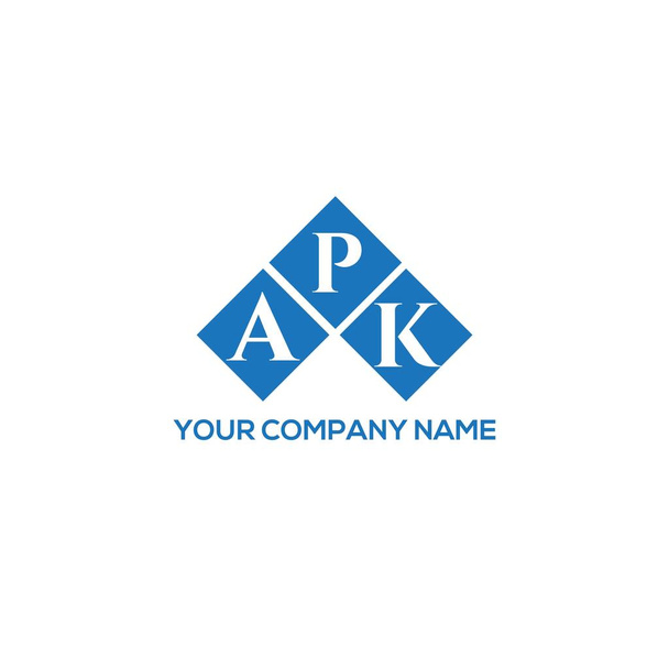 APK lettera logo design su sfondo bianco. APK creativo iniziali lettera logo concetto. APK disegno lettera. - Vettoriali, immagini