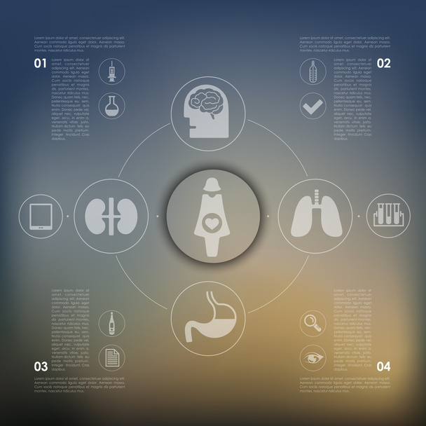 Orvosi infografika - Vektor, kép