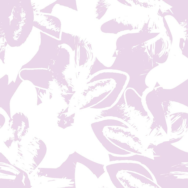 Floral brush strokes seamless pattern design for fashion textiles, graphics, backgrounds and crafts - Vector, Imagen