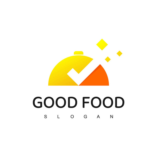 Good Food λογότυπο πρότυπο, Food σύμβολο εικονίδιο για καφέ, εστιατόριο, επιχείρηση μαγειρικής - Διάνυσμα, εικόνα