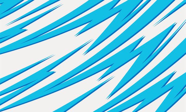 青いスパイクとジグザグラインパターンを持つ抽象的な背景  - ベクター画像