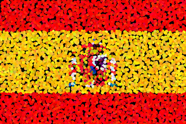 Spagna. Bandiera della Spagna. llustrazione della bandiera della Spagna. Progettazione orizzontale. Design astratto. Illustrazione. Mappa. - Foto, immagini