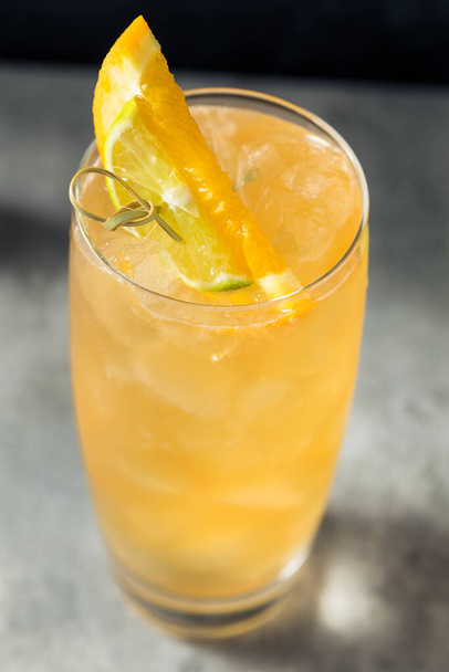 Cold Boozy Rum Anejo Highball Cocktail with Ginger Beer - Foto, Imagem