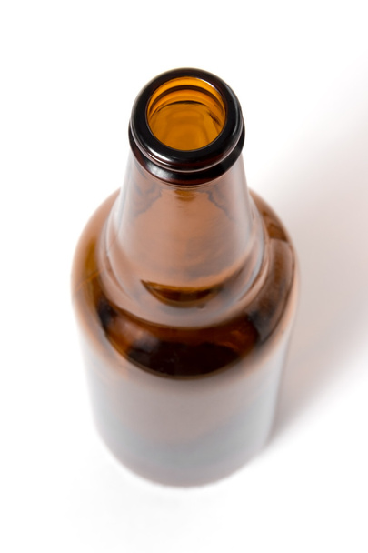 Brown beer bottle on white background - Фото, изображение