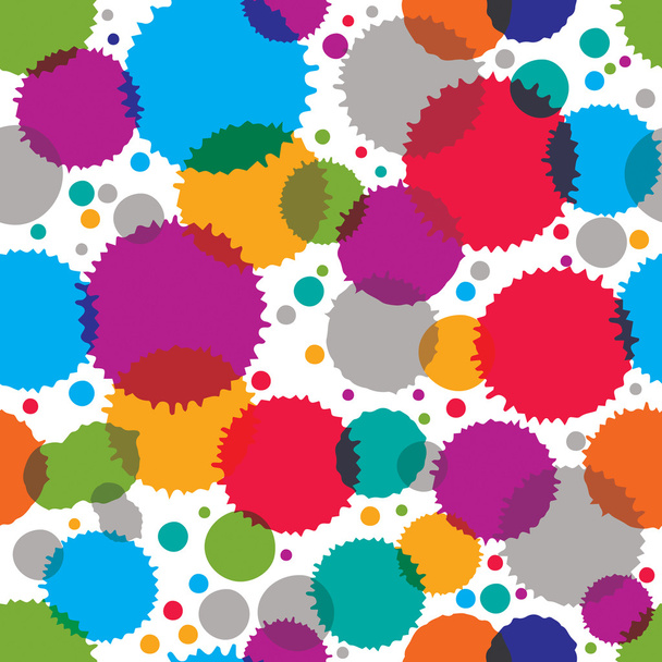 Colorful vector ink splash seamless pattern with rounded overlap - Vektori, kuva