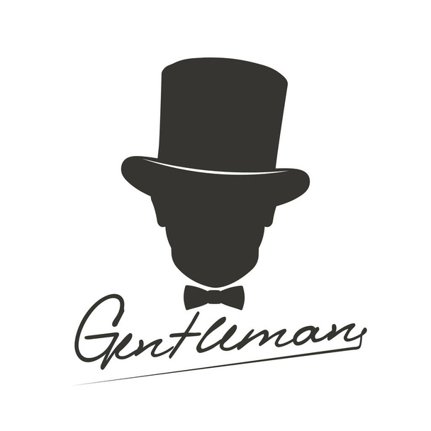 Elegant gentleman in a hat vector illustration - ベクター画像
