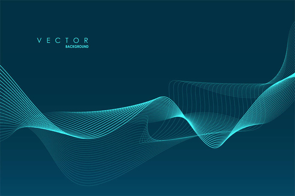 Abstract wave lines. Liquid curve shapes. Graphic concept for your design - Vecteur, image