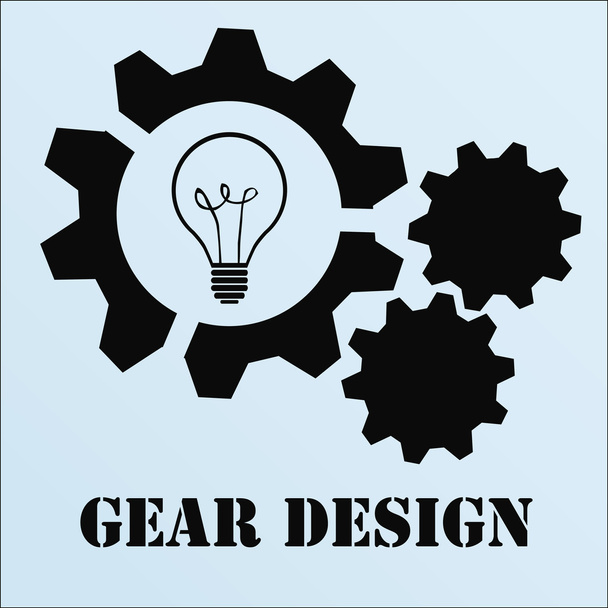 Gear design or illustration over color background - Vector, Image
