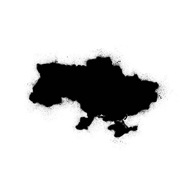Силуэт чернильных пятен Украины - Вектор,изображение