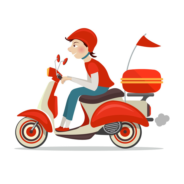ícone de entrega scooter
 - Vetor, Imagem