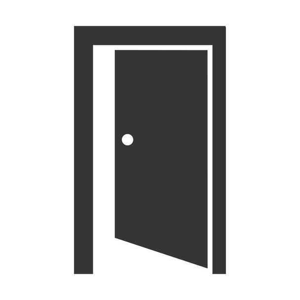 Jednoduchý vektor ikon loga dveří - Vektor, obrázek