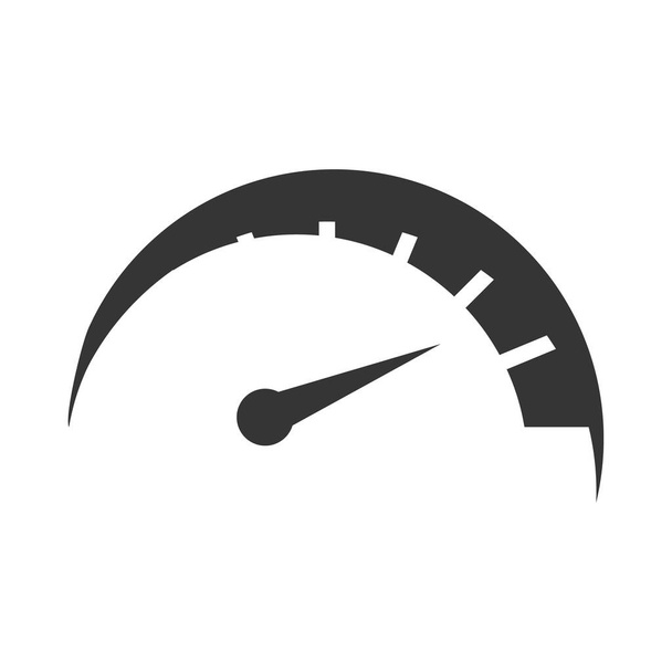 Tachimetro, tachimetro e icona dell'indicatore. Logo segno di velocità. Vettore - Vettoriali, immagini