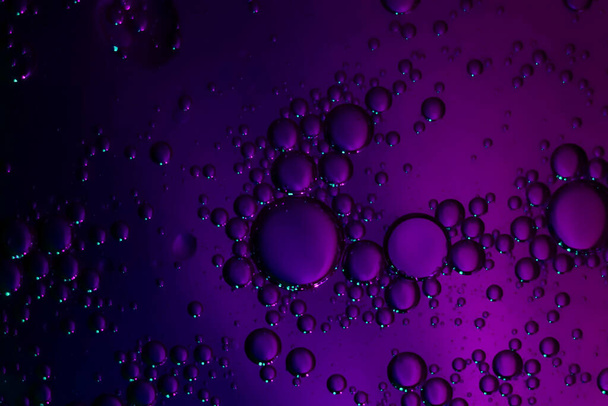 abstract liquid circles background. 3D bubble texture. trendy fluid gradient for design, template, and copy space - Fotó, kép