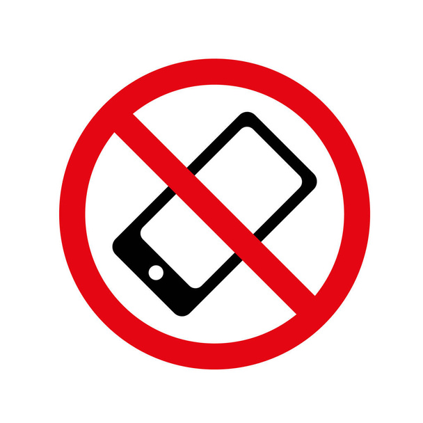 Kein Handy unterschreibt ein Symbol. Vektor - Vektor, Bild