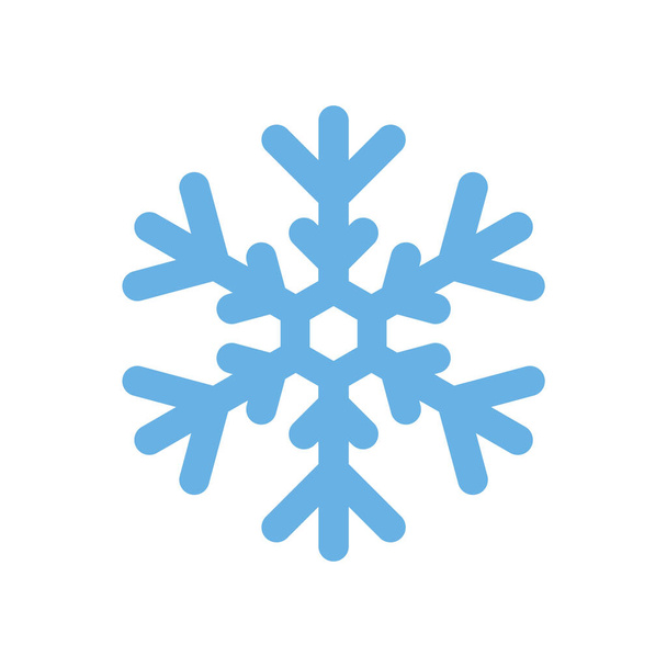 Sněhová ikona modrá na bílém pozadí, Vektor zimní nálady - Vektor, obrázek