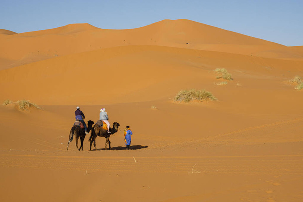 Erg Chebbi duinen, Merzouga, Marruecos, Afrika - Foto, afbeelding