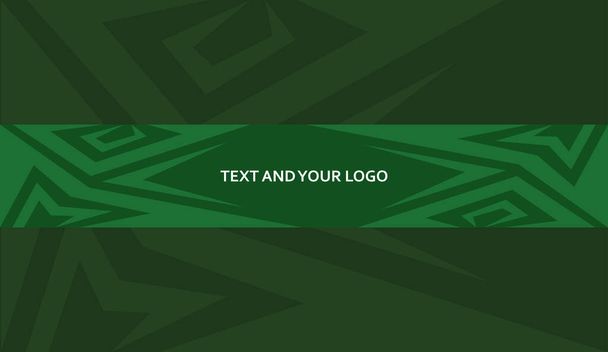 Abstract Green Channel Banner Template, Futuristic banner channel, gamer banner - Vector, Image
