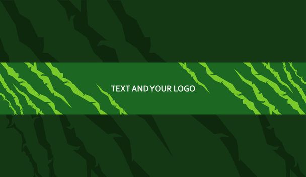 Abstract Green Channel Banner Template, Futuristic banner channel, gamer banner - Vector, Image