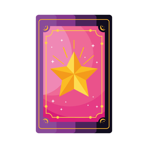 tarjeta del tarot con estrella - Vector, Imagen