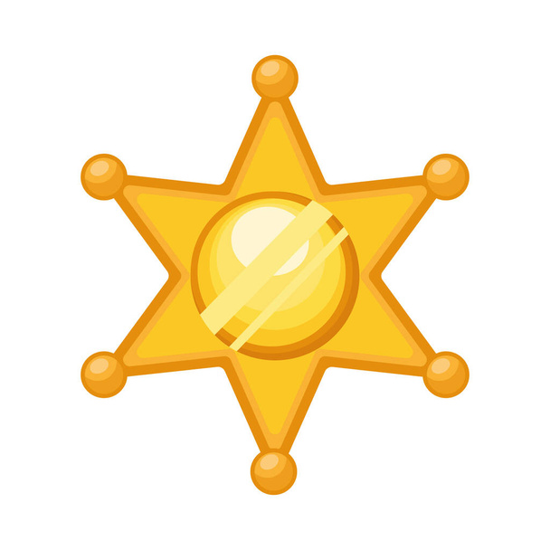 arany seriff csillag embléma - Vektor, kép