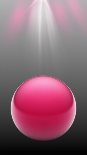 stuiterende rode bal met verticaal beeld en beweging achtergrond - Video