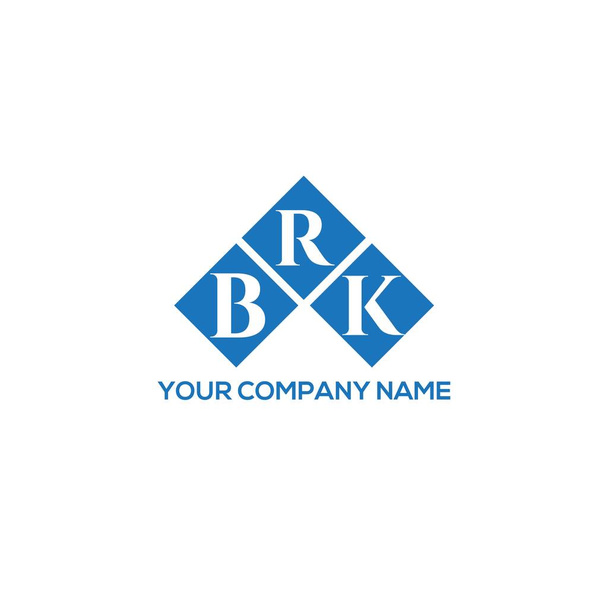 BRK-Logo-Design auf weißem Hintergrund. BRK kreativ Initialen Buchstabe Logo-Konzept. BRK-Buchstabengestaltung. - Vektor, Bild