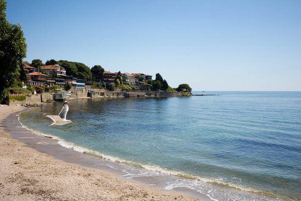 Summer in beautiful Ancient city Nesebar in Bulgaria. Unesco world heritage centre landscape with blue sky - Photo, Image