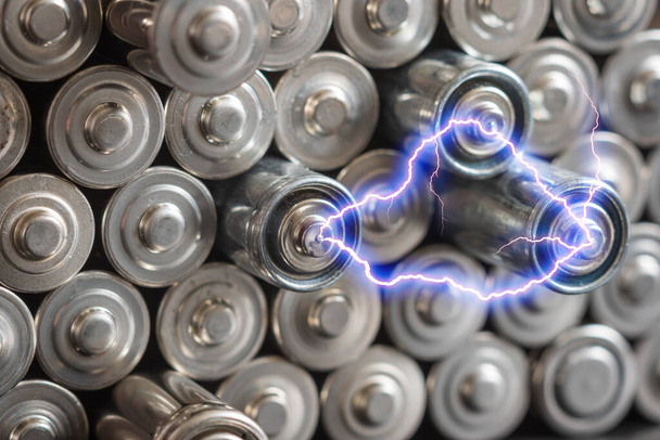AA akkumulátorok háttér közelkép - Fotó, kép