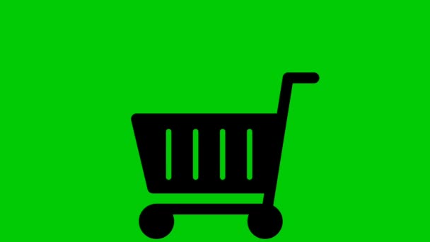 shopping cart icon illustration - Footage, Video