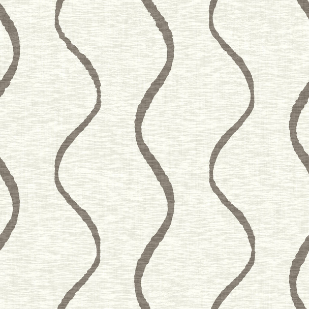Streifenmuster mit Leineneffekt. Nahtlos gewebte linierte dekorative Print für Leinwand-Tapete gestreift.  - Foto, Bild