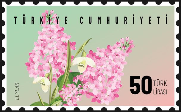 σχεδιασμός γραμματοσήμων φορτίου με ροζ λιλά  - Διάνυσμα, εικόνα