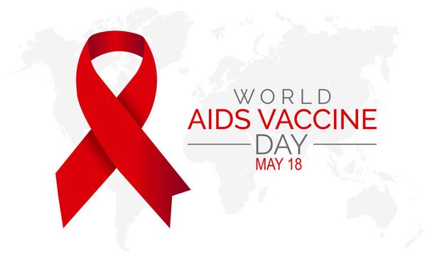 Día Mundial de la Vacuna contra el SIDA. Concepto del Día Anual de Concientización sobre la Vacuna contra el VIH para el diseño de pancartas, carteles, tarjetas y antecedentes. - Vector, imagen