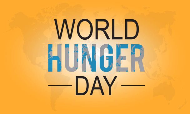 World Hunger Day. Annual day for hunger and poverty importance for banner, poster, card and background design. - Vector, Image