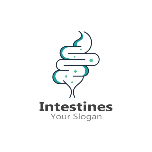 Intestine humaan Logo Collecties Intestine Orgel medisch ontwerp - Vector, afbeelding