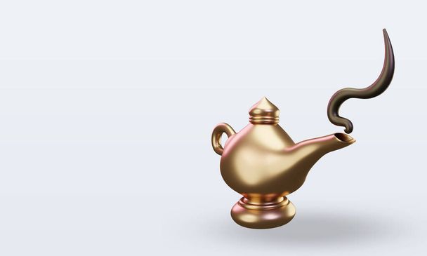 3d ramadan Oil Lamp icon rendering right view - Photo, Image