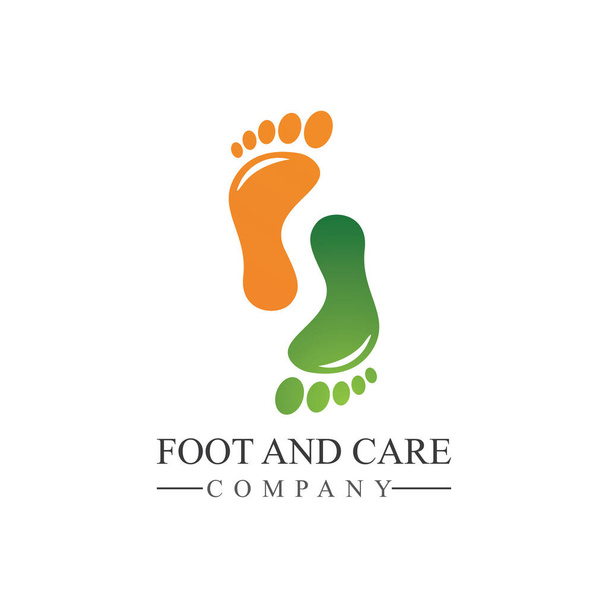 Foot and care icon logo template  Foot and ankle healthcare - Vector, Image