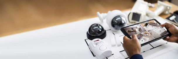CCTV Security System Alarm Home Office Equipment - Фото, изображение