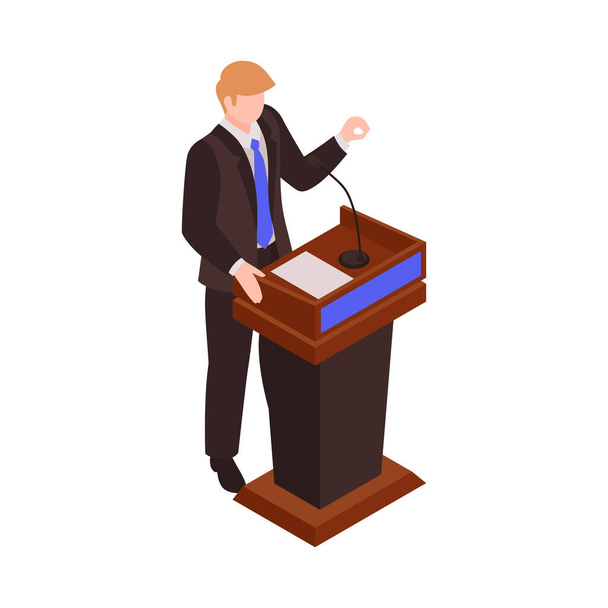 Isometric Election Icon - Vector, Image