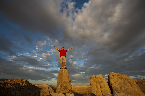 Rock climber on the summit. - Photo, Image