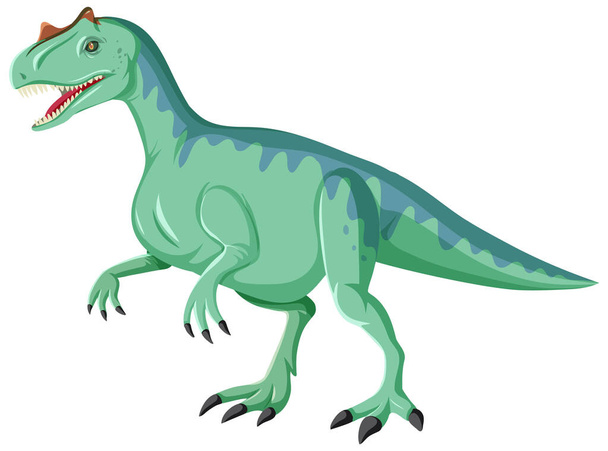 dinosaurio Allosaurus sobre fondo blanco ilustración - Vector, Imagen