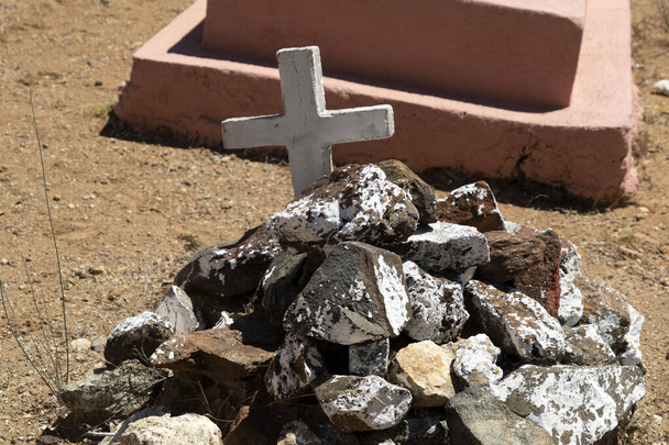 starý mexický hřbitov hroby v el triunfo hornické vesnice baja california sur - Fotografie, Obrázek