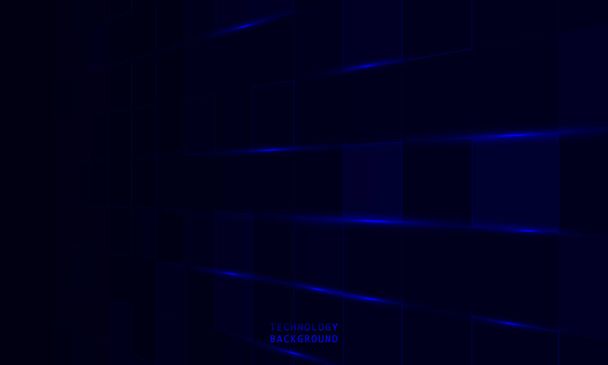 Αφηρημένη έννοια της τεχνολογίας φόντο σύνδεσης σωματιδίων με μπλε φώτα. μπλε χρώμα αφηρημένη οθόνη, hi speed internet τεχνολογία.  - Διάνυσμα, εικόνα